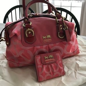 Coach  Melon Mad Op Sabrina Sachet and Wallet